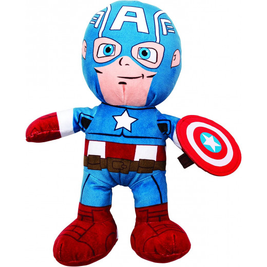 Marvel Action Figure Plush Toy, American Captain With Shield Design