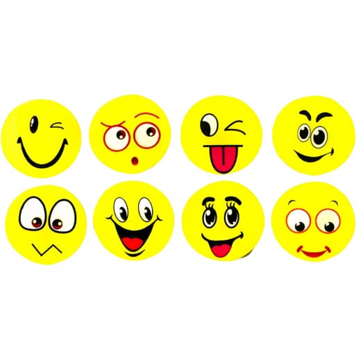 Circular Eraser, yellow Color, Assorted Emoji Design, 1 Piece