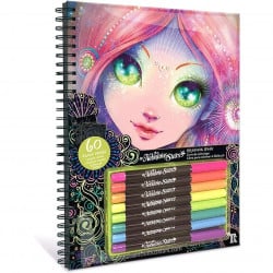 Nebulous Stars Large Coloring Book, Black Pages