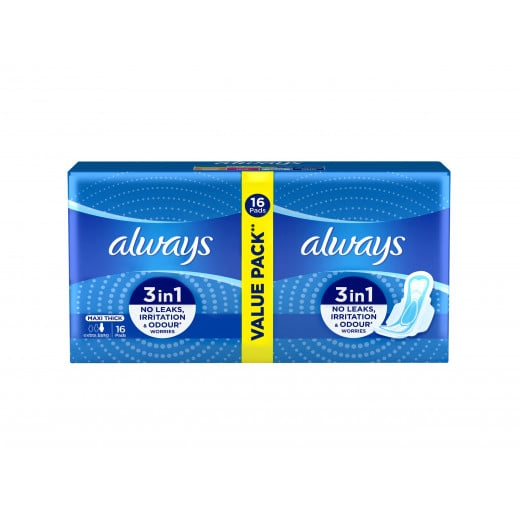 Always Extra Long Maxi Thick Pad, 16 Pieces