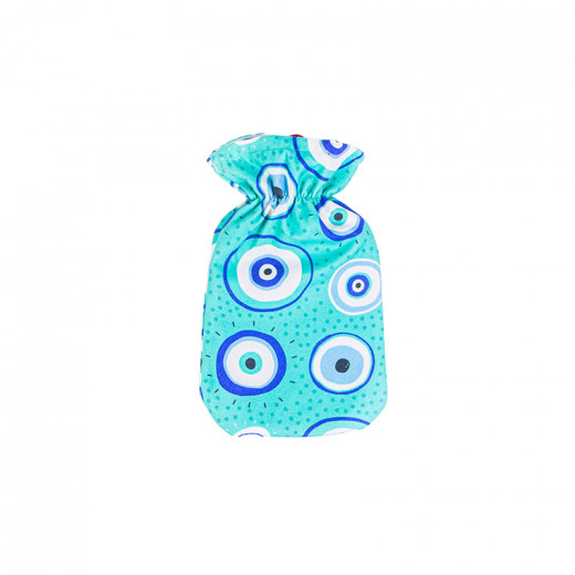 Heat Pack With Fabric Cover Designed With Eyes, Blue Background, 1700 Ml