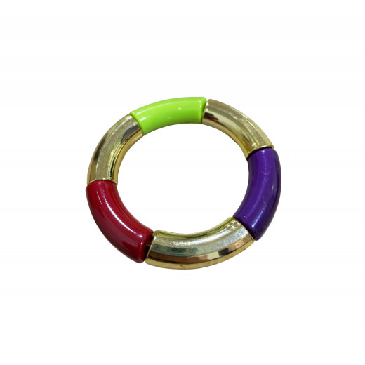 Rubber Bracelet Surrounded By Colored Plastic