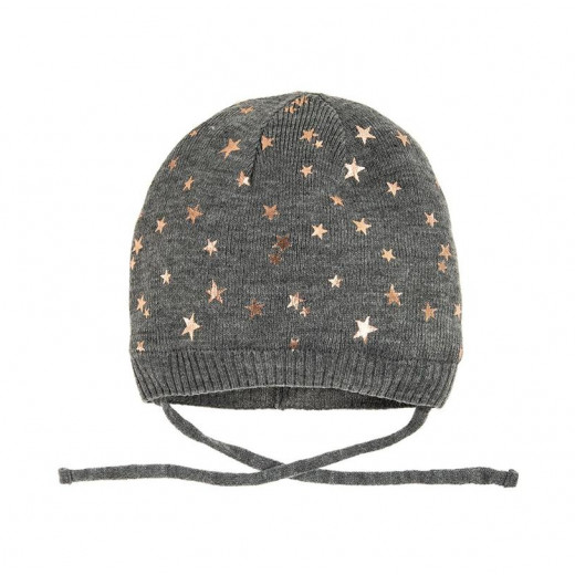 Cool Club Kids Winter Hat With Stars Print, Grey Color