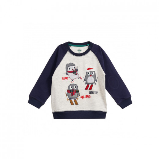 Cool Club Long Sleeves Boy Blouse, Designed With Cute Penguin