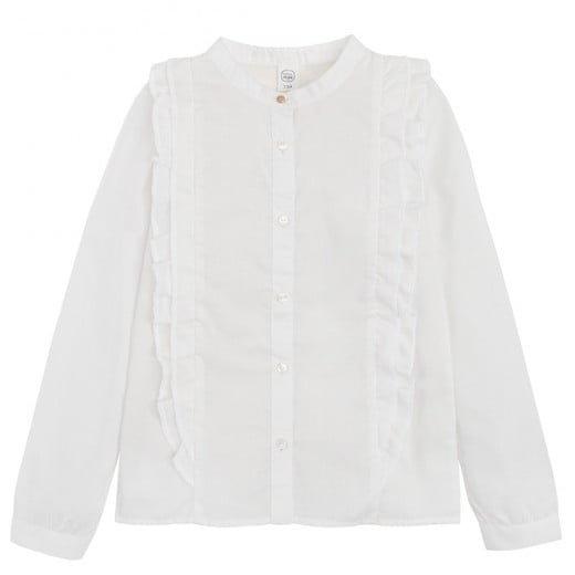 Cool Club Long Sleeve Shirt, White Color