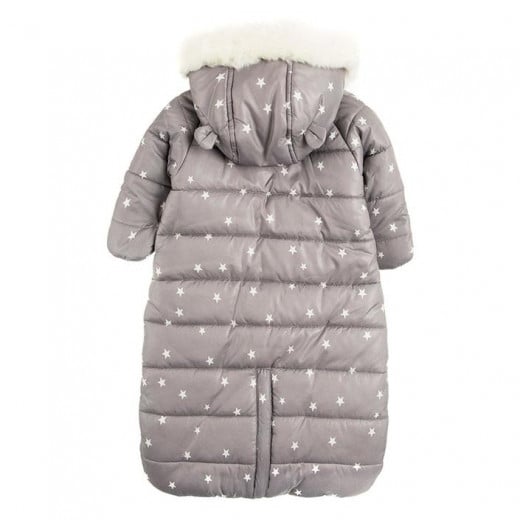 Cool Club Water Proof Quilted Jacket With Hood, Star Design