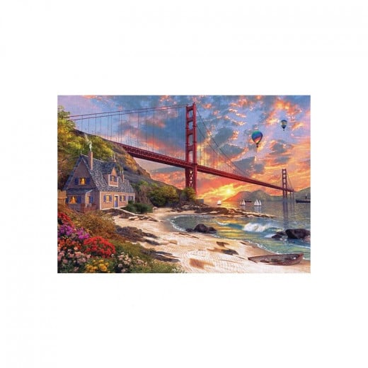 Ks Games Puzzle, Sunset At Golden Gate Design, 500 Pieces