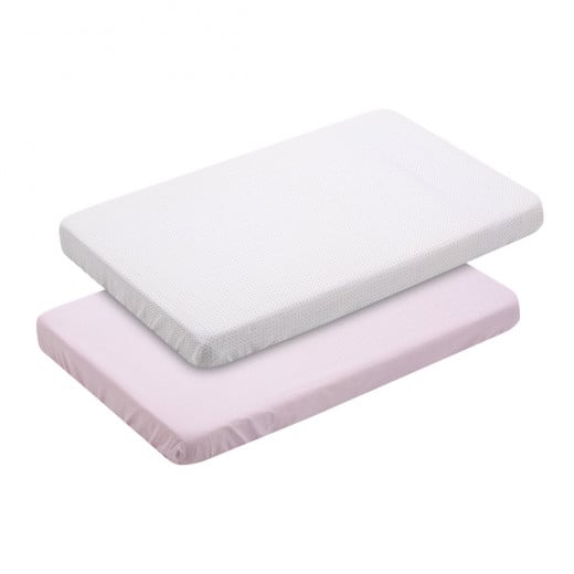 Cambrass Fitted Sheet Essentia, Pink Color, 50*80Cm, 2 Pieces