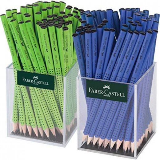 Faber Castell Blacklead Pencils Grip 2001, 1 Box, Green & Blue Color, 144 pieces
