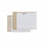 Cambrass Vichy towel Set, Beige Color, 25*35 Cm, 2 Pieces