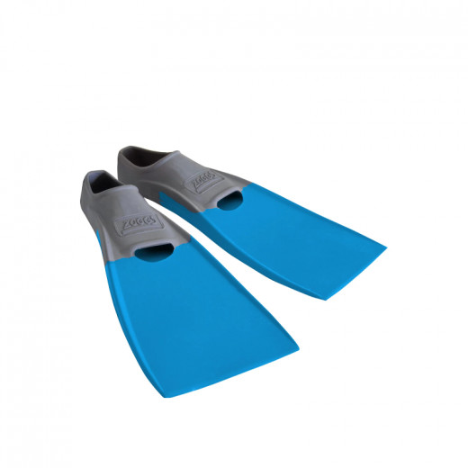 Zoggs Swimming Long Blade Rubber Fins, Light Blue Color