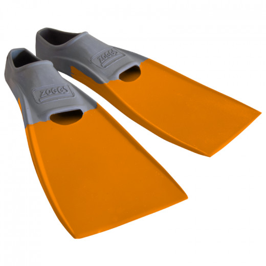 Zoggs Swimming Long Blade Rubber Fins, Orange Color