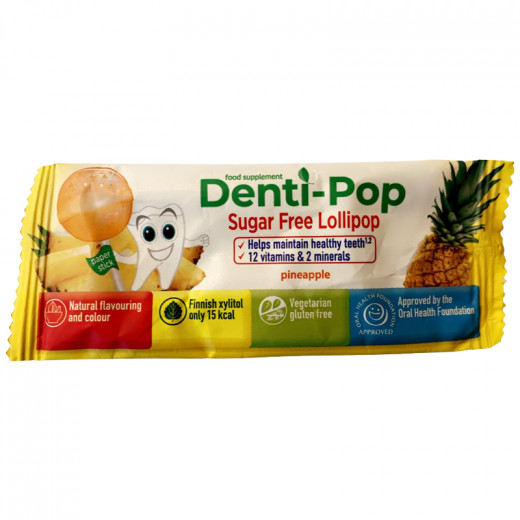 Denti Pop Sugar Free Multi Vitamins Lolli Pop  For Children's, Pineapple Flavor, 1 Pieces