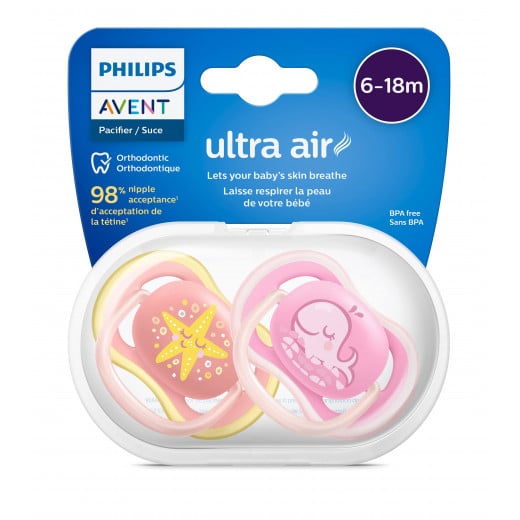 Philips Avent Ultra Air Pacifier, 2 Pieces