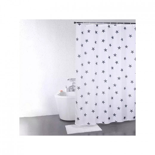 Weva Shower Curtain Water Proof Fade Out, Stars Design, 240*200