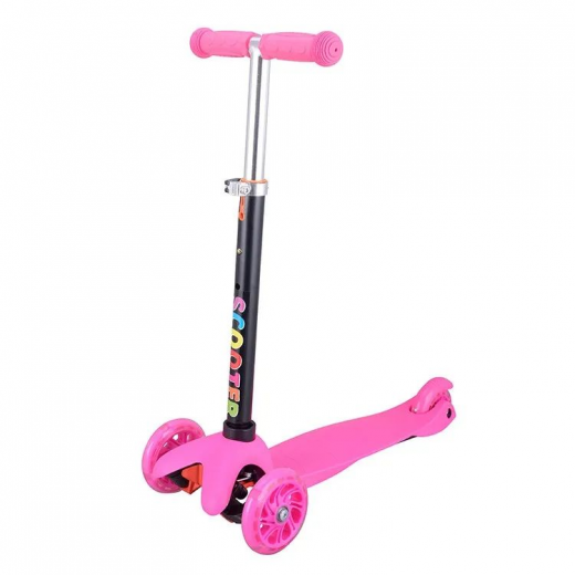 K Toys | Aluminum Scooter With two Front Wheels and One Back Wheel | Pink