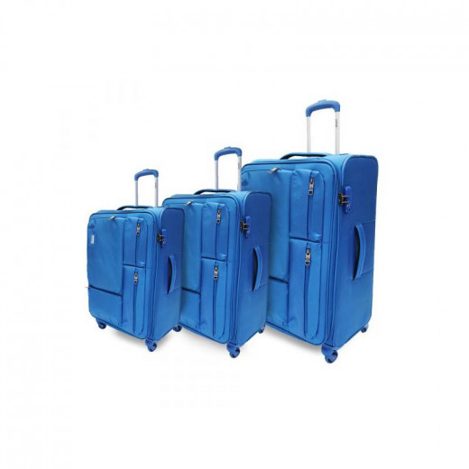 مجموعة حقائب السفر باللون الازرق 3 قطع من ارمن