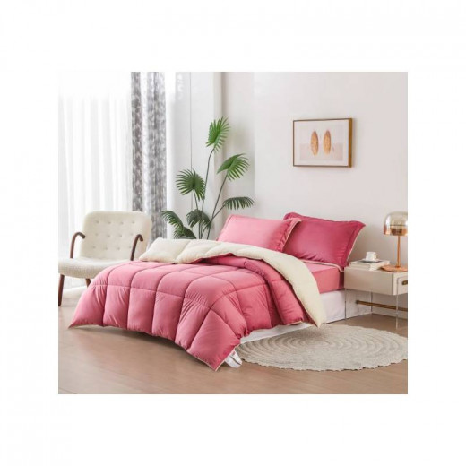 ARMN So Soft Single Winter Comforter, Pink Color 3 Pieces