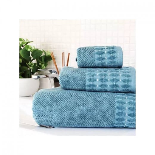 Nova Home 100% Cotton Jacquard Towel, Light Blue Color, Size 30*50