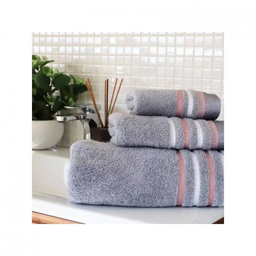 Nova Home Ombre  100% Cotton Jacquard Towel, Grey Color, Size 30*50