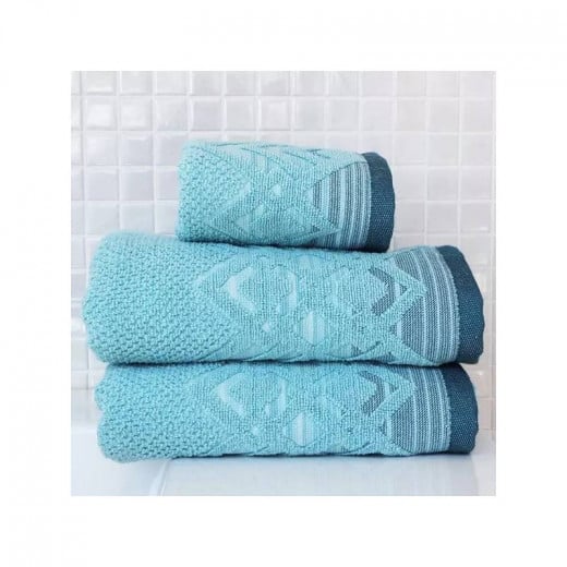 Nova Home Section 100% Cotton Jacquard Towel, Light Blue Color, Size 30*50