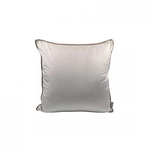 Nova Home Velvet Cushion Cover, Light Grey Color, 47x47 Cm