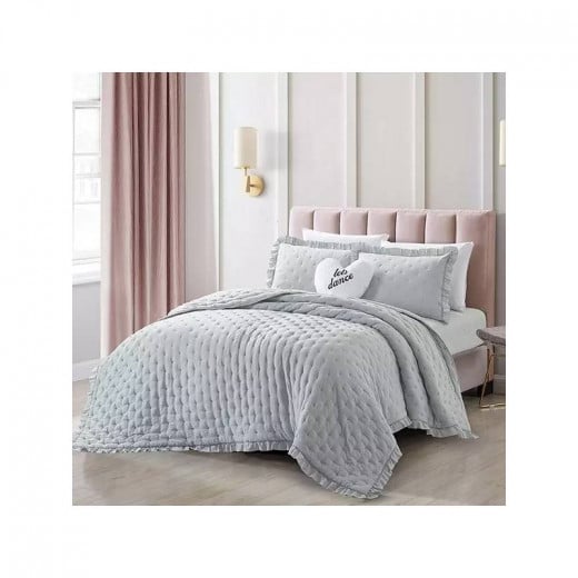 Nova Home Crinkled Comforter Single /Twin Single, Grey Color ,3 Pieces
