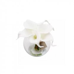 زينة زهور "كالا ليلي" ، لون أبيض ، 14 سم من نوفا هوم