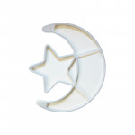 Lighting Ramadan Decorations, Crescent And Star Design, White Color, 60 Cm