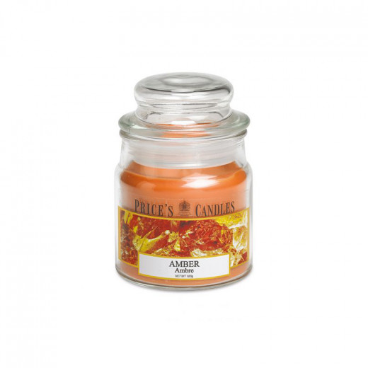 Price's Medium Scented Candle Jar With Lid, Amber