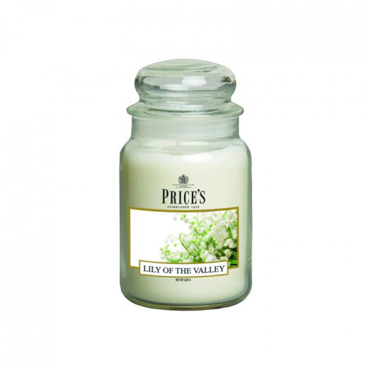 Price's Large Scented Candle Jar With Lid, Lily Of The Valley