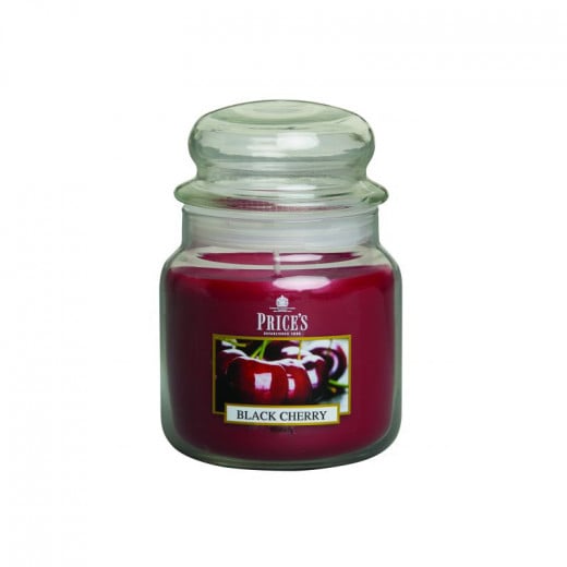 Price's Medium Scented Candle Jar With Lid, Black Cherry