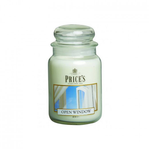 Price's Large Scented Candle Jar With Lid - Open Window