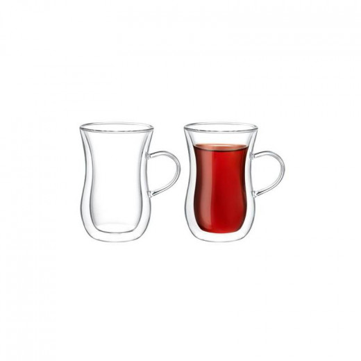 Madame Coco Benito Double Glass Tea Glass, Single, 200ML