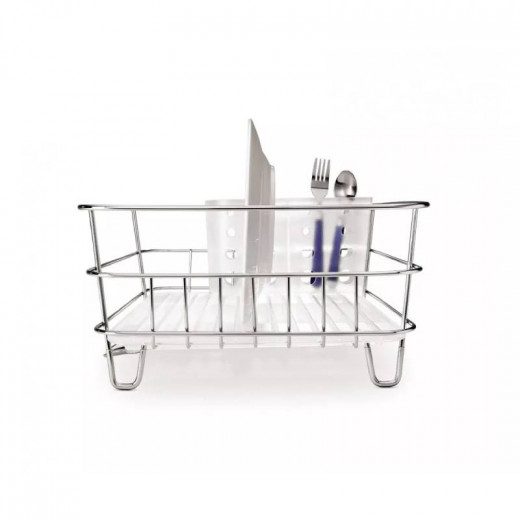 Simplehuman Stainless Steel Wire Frame Dish Rack, Frosted - Silver