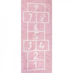 Aratextile Children's Rug, Patacoja Design, Pink Color, 90 x 200Cm