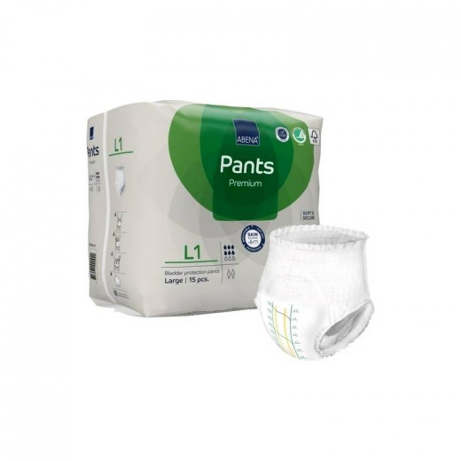 Abena Pants Adult Underwear, Size Large 15 Pieces