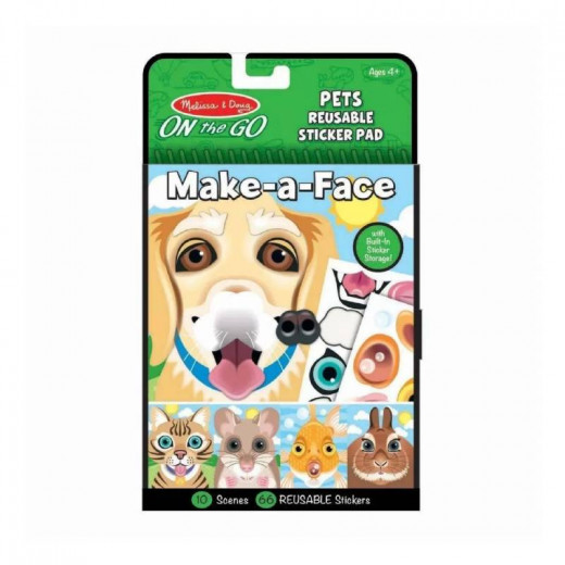 Melissa & Doug Make-A-Face- Pets Reusable Sticker Pad