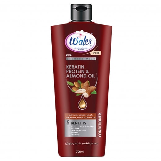 Wales Plus Shampoo Keratin, Protein & Almond Oil ,700ml