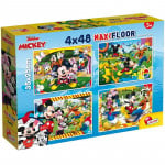 Lisciani Disney Puzzle Maxifloor Micki MOuse, 4 X 48