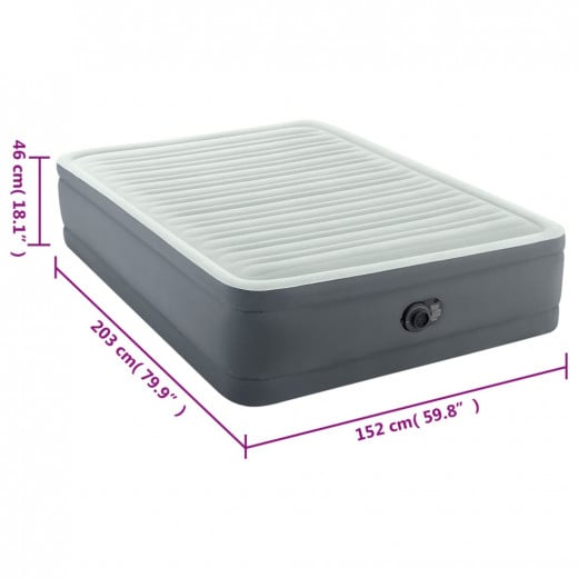 Intex Airbed PremAire White and Gray Queen Size