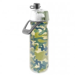 O2Cool Mist N Sip Insulated Water Bottle, Army Green Design