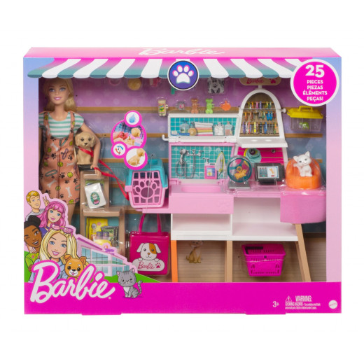 Barbie Doll and Pet Boutique Playset