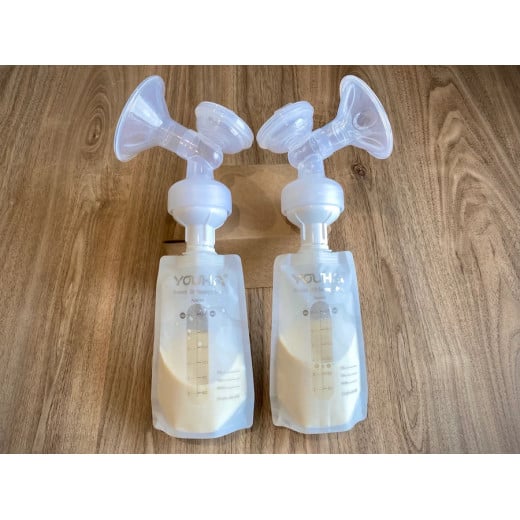 Youha Breast Milk Storage Bags With A Cap To Seal The Bag, 210ml