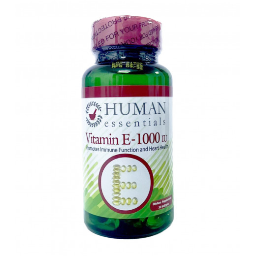 Human Essentials Vitamin E 1000, 30 Capsules
