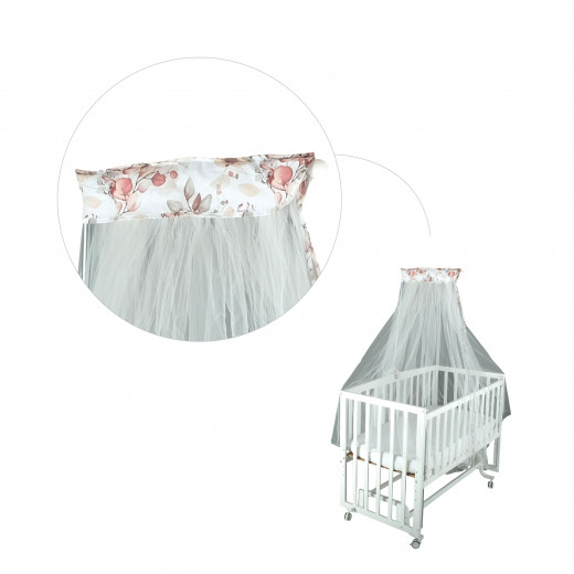 Baby Bed mosquito Net Star L Shaped LightCoral