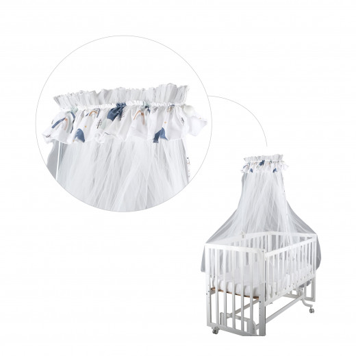 Baby Bed Mosquito Net Cloud L Shaped DeepTeal