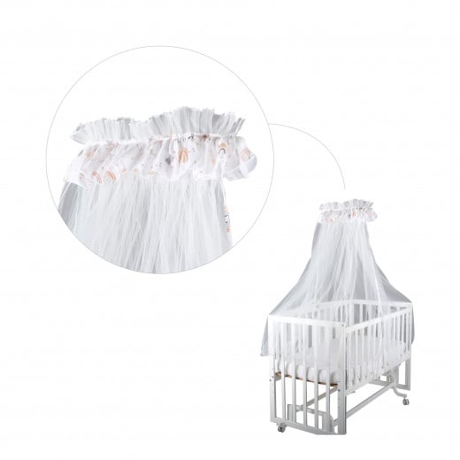 Baby Bed Mosquito Net Cloud L Shaped Cinnamon