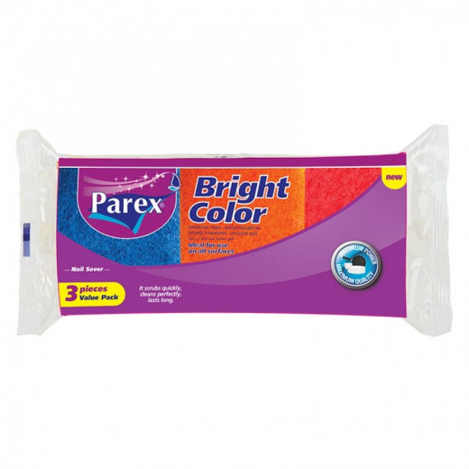 Parex Bright Colors Sponge, 3 Pieces