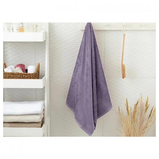English Home Leafy Bamboo Bath Towel, Purple Color, 70*140 Cm
